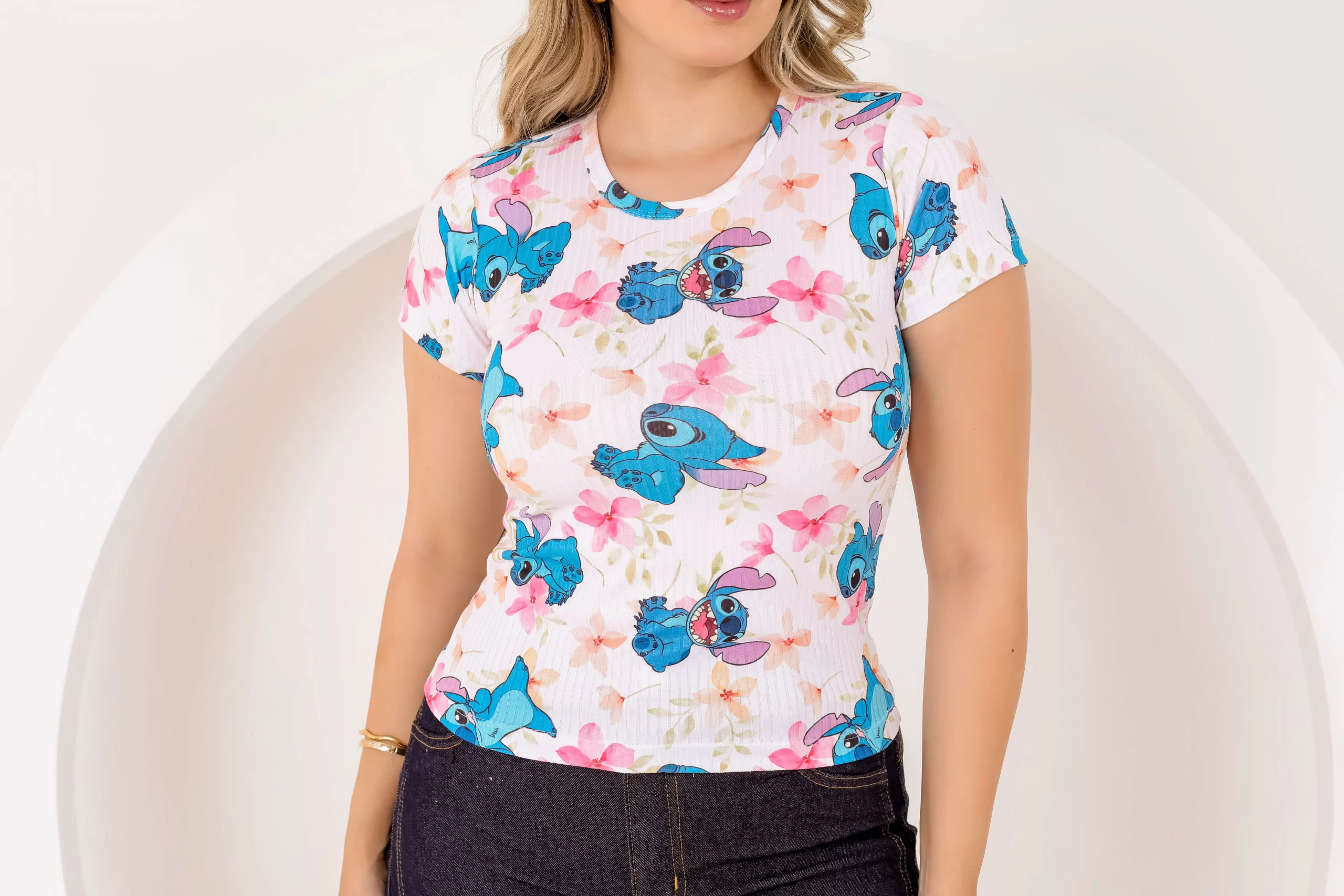 Blusinha Suede Feminina Estampada