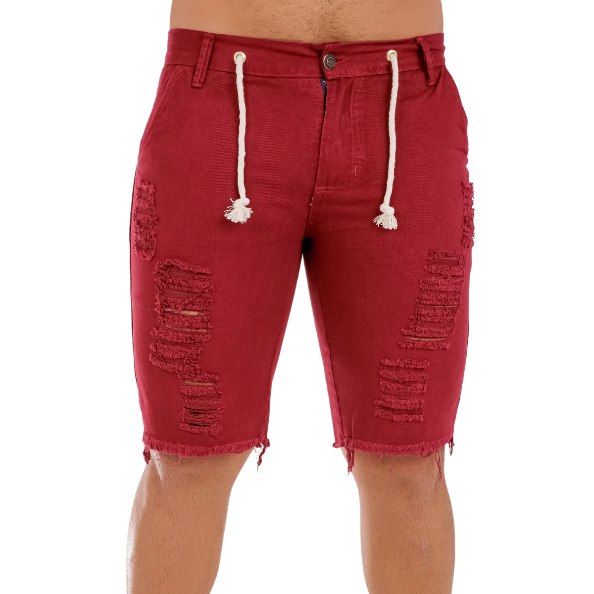 Bermuda Masculina Jeans Vinho: Charme Casual em Vinho
