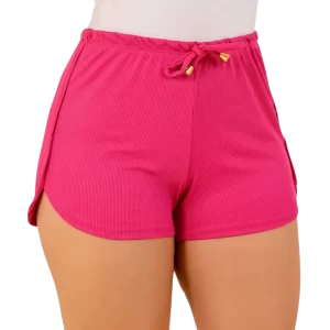 Short Confort em Malha Canelada