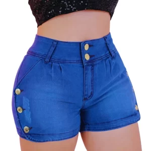 Short Jeans Cargo com Detalhes em 8 Botões - Estilo e Funcionalidade