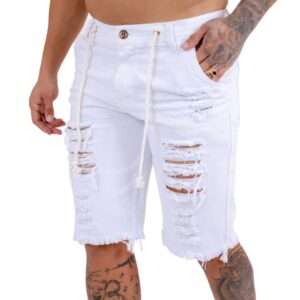 Bermuda Jeans Masculina Destroyed: Autenticidade Denim