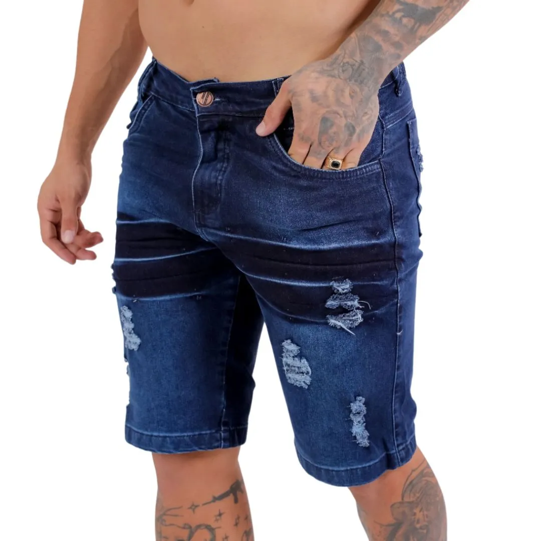 Jeans lavado escuro DETONADO