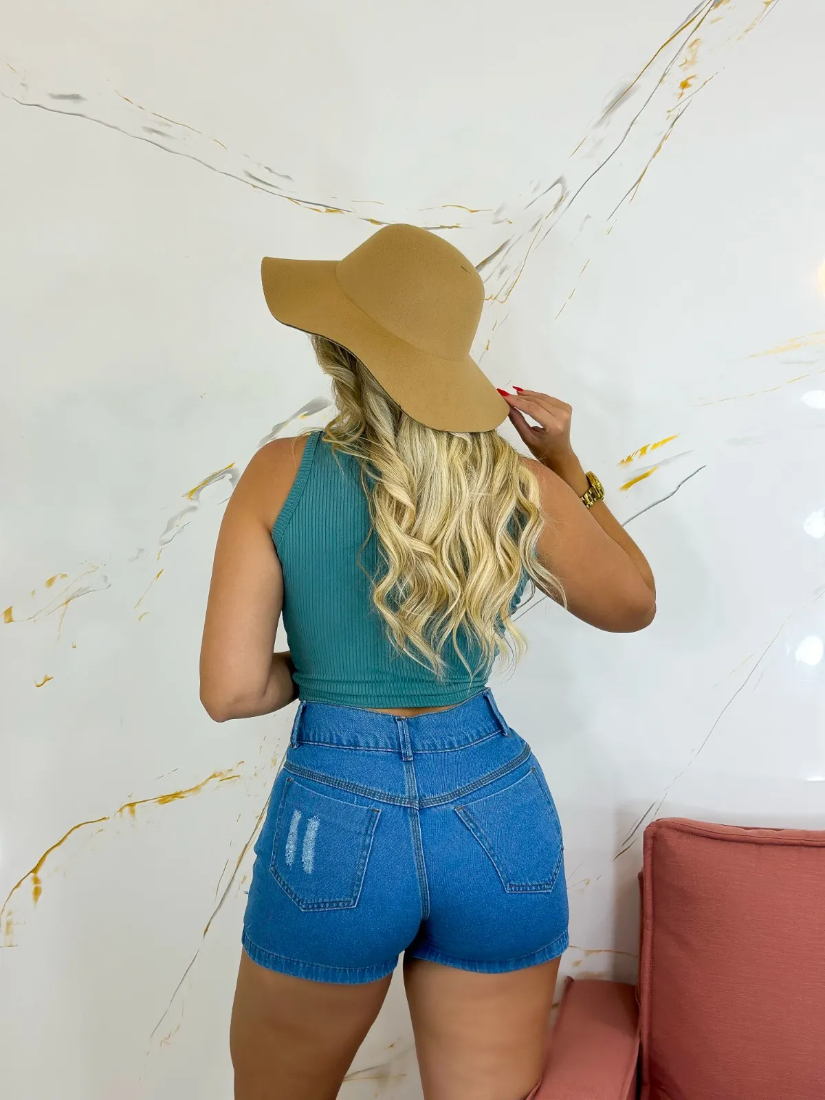 Blusinha Gola Alta Verde - Imagem 3