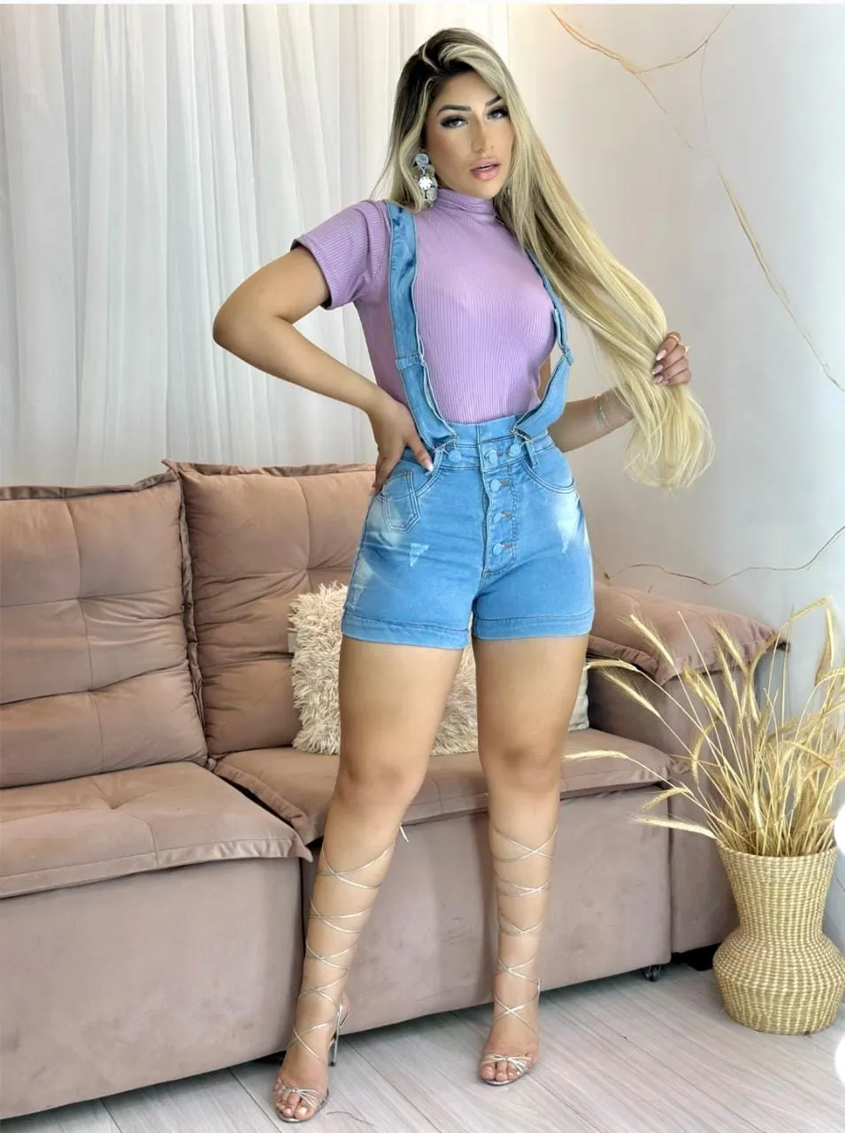 Salopete Jeans Feminina